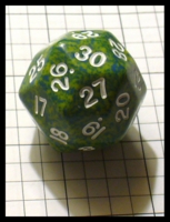 Dice : Dice - 30D - Koplow Green and Blue with White Numerals Die - Gen Con Aug 2012